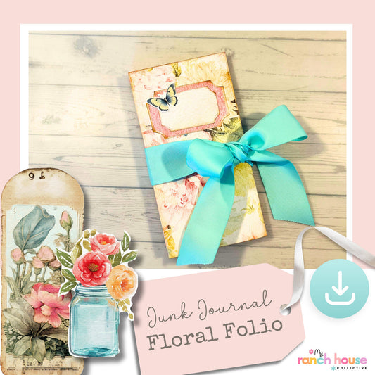 Floral Folio Printable Ephemera | Paper Craft Junk Journal Kit | Vintage Digital Download | Floral Folio for Crafting