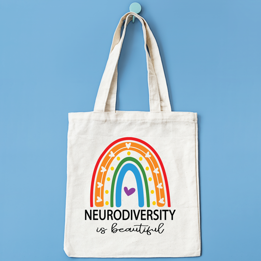 Neurodiversity Rainbow Tote Bag