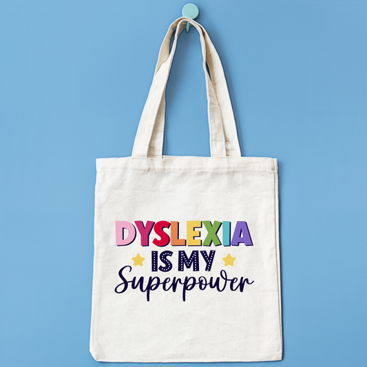Dyslexia Superpower Tote Bag
