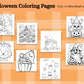 Halloween Coloring Book - Cute Ghosts & Monsters - Printable Halloween Coloring Pages