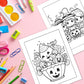 Halloween Coloring Book - Cute Ghosts & Monsters - Printable Halloween Coloring Pages