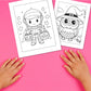 Halloween Coloring Book - Cute Ghosts & Monsters - Printable Halloween Coloring Pages