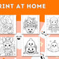 Halloween Coloring Book - Cute Ghosts & Monsters - Printable Halloween Coloring Pages