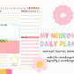 a printable daily planner with a flower on it