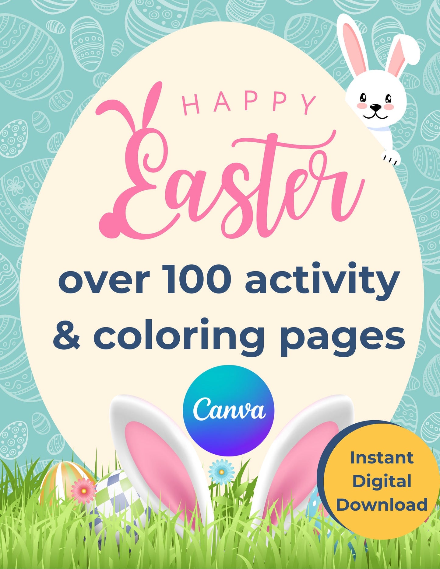 Easter Activity & Coloring Pages | Easter Bunny Printables, Instant Download Fun Coloring