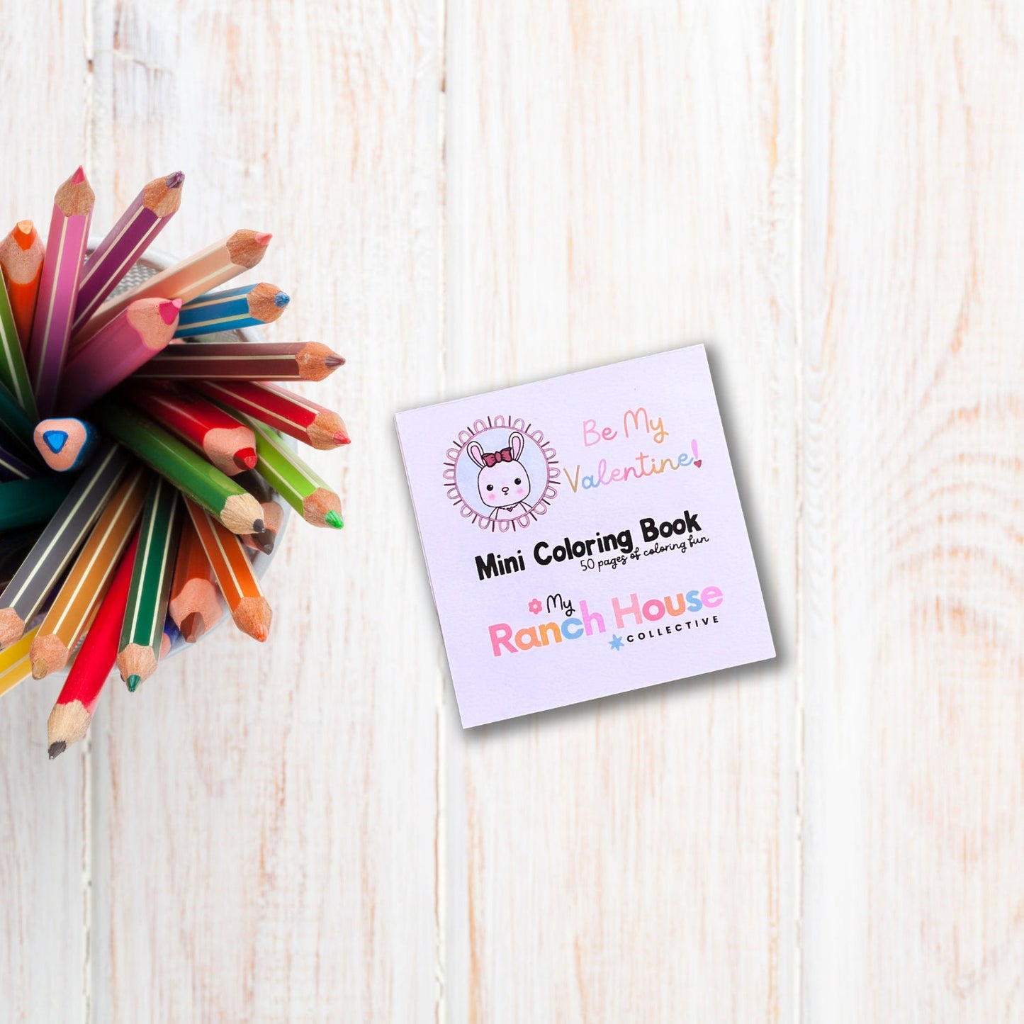 Mini Coloring Book | Valentine's Day Bliss: Handmade | Relaxing Love Themed Art for All Ages