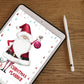 a tablet with a christmas planner on it