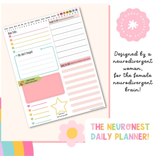 The NeuroNest Daily Notepad cover design